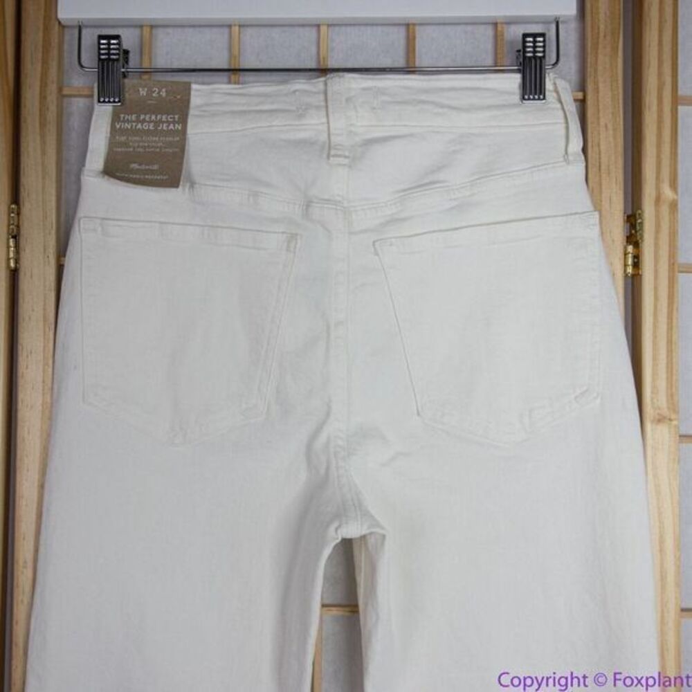 NEW Madewell The High-Rise Perfect Vintage Jean‎ in Tile White, 24 - Picture 9 of 16